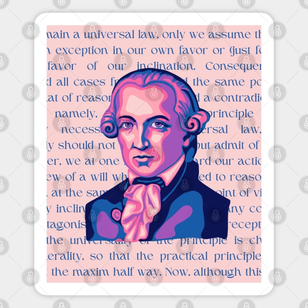 Emmanuel Kant Portrait and Quote Magnet by Slightly Unhinged